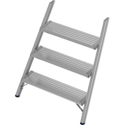 STEIGTEIL ALU-GERIEFT FÜR STABILO PODESTLEITER FAHRBAR, EINSEITIG BEGEHBAR 4 STUFEN