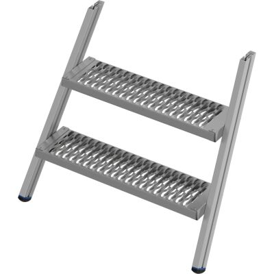 STEIGTEIL R13 FÜR STABILO PODESTLEITER FAHRBAR, EINSEITIG BEGEHBAR PROFILROST MIT R13-STUFEN, 3 STUFEN