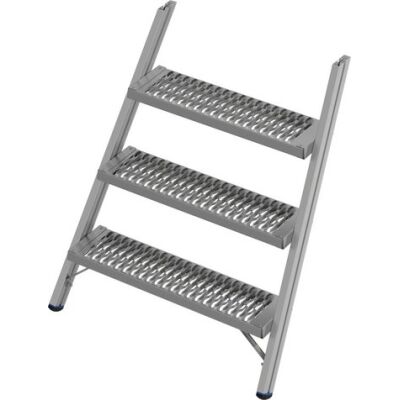 STEIGTEIL R13 FÜR STABILO PODESTLEITER FAHRBAR, EINSEITIG BEGEHBAR PROFILROST MIT R13-STUFEN, 4 STUFEN