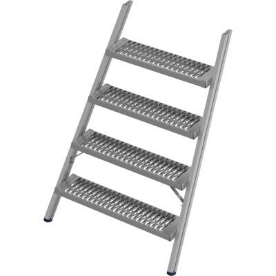 STEIGTEIL R13 FÜR STABILO PODESTLEITER FAHRBAR, EINSEITIG BEGEHBAR PROFILROST MIT R13-STUFEN, 5 STUFEN