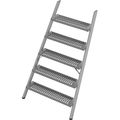 STEIGTEIL R13 FÜR STABILO PODESTLEITER FAHRBAR, EINSEITIG BEGEHBAR PROFILROST MIT R13-STUFEN, 6 STUFEN