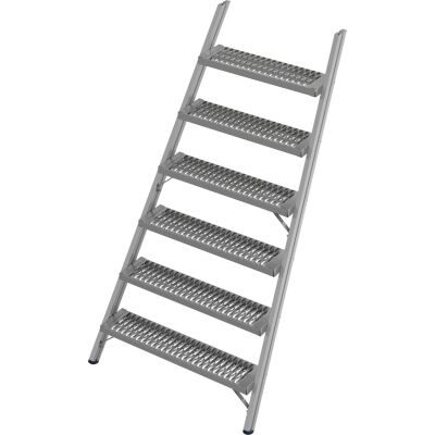 STEIGTEIL R13 FÜR STABILO PODESTLEITER FAHRBAR, EINSEITIG BEGEHBAR PROFILROST MIT R13-STUFEN, 7 STUFEN