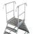 PLATTFORM R13 FÜR STABILO PODESTLEITER FAHRBAR, BEIDSEITIG BEGEHBAR PROFILROST MIT R13-STUFEN, 2x3-2x8 ST.