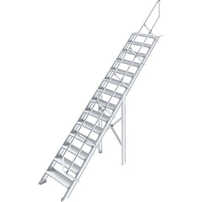 TREPPE (LEICHTMETALL), 14 STUFEN 0,6 M, 45°