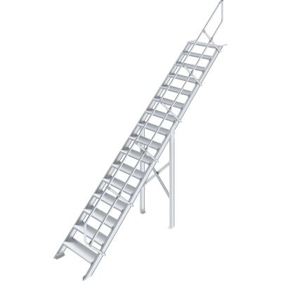 TREPPE (LEICHTMETALL), 16 STUFEN 0,6 M, 45°