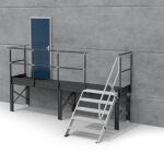 TREPPE (LEICHTMETALL), 5 STUFEN 0,8 M, 45°