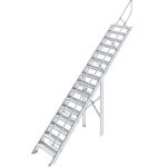 TREPPE (LEICHTMETALL), 16 STUFEN 0,8 M, 45°