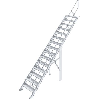 TREPPE (LEICHTMETALL), 15 STUFEN 1,0 M, 45°