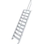 TREPPE (LEICHTMETALL), 10 STUFEN 0,8 M, 60°