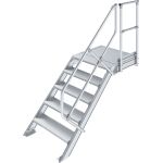 TREPPE MIT PLATTFORM (LEICHTMETALL), 5 STUFEN 0,6 M, 45°