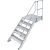 TREPPE MIT PLATTFORM (LEICHTMETALL), 5 STUFEN 0,6 M, 45°