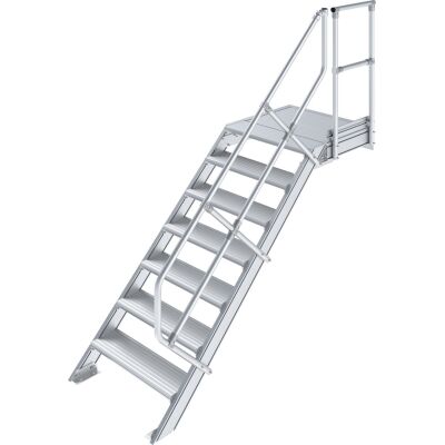 TREPPE MIT PLATTFORM (LEICHTMETALL), 7 STUFEN 0,6 M, 45°