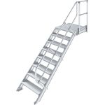 TREPPE MIT PLATTFORM (LEICHTMETALL), 8 STUFEN 0,6 M, 45°