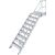 TREPPE MIT PLATTFORM (LEICHTMETALL), 9 STUFEN 0,6 M, 45°