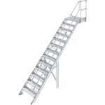 TREPPE MIT PLATTFORM (LEICHTMETALL), 13 STUFEN 0,6 M,...
