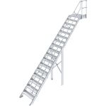 TREPPE MIT PLATTFORM (LEICHTMETALL), 17 STUFEN 0,6 M,...