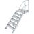 TREPPE MIT PLATTFORM (LEICHTMETALL), 6 STUFEN 0,8 M, 45°