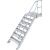 TREPPE MIT PLATTFORM (LEICHTMETALL), 7 STUFEN 0,8 M, 45°