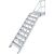 TREPPE MIT PLATTFORM (LEICHTMETALL), 9 STUFEN 0,8 M, 45°