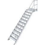 TREPPE MIT PLATTFORM (LEICHTMETALL), 11 STUFEN 0,8 M,...
