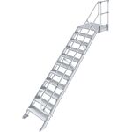 TREPPE MIT PLATTFORM (LEICHTMETALL), 11 STUFEN 0,8 M,...
