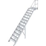 TREPPE MIT PLATTFORM (LEICHTMETALL), 13 STUFEN 0,8 M,...