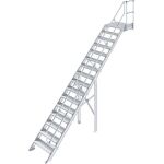 TREPPE MIT PLATTFORM (LEICHTMETALL), 16 STUFEN 0,8 M,...