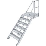 TREPPE MIT PLATTFORM (LEICHTMETALL), 6 STUFEN 1,0 M, 45°