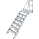 TREPPE MIT PLATTFORM (LEICHTMETALL), 7 STUFEN 1,0 M, 45°