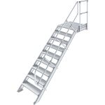 TREPPE MIT PLATTFORM (LEICHTMETALL), 9 STUFEN 1,0 M, 45°