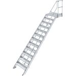 TREPPE MIT PLATTFORM (LEICHTMETALL), 12 STUFEN 1,0 M,...