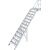 TREPPE MIT PLATTFORM (LEICHTMETALL), 13 STUFEN 1,0 M, 45°