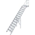TREPPE MIT PLATTFORM (LEICHTMETALL), 14 STUFEN 1,0 M,...