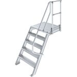 TREPPE MIT PLATTFORM (LEICHTMETALL), 5 STUFEN 0,6 M, 60°