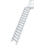 TREPPE MIT PLATTFORM (LEICHTMETALL), 15 STUFEN 0,6 M,...