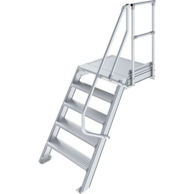TREPPE MIT PLATTFORM (LEICHTMETALL), 5 STUFEN 0,8 M, 60°