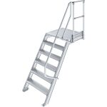 TREPPE MIT PLATTFORM (LEICHTMETALL), 6 STUFEN 0,8 M, 60°