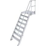 TREPPE MIT PLATTFORM (LEICHTMETALL), 8 STUFEN 0,8 M, 60°