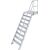 TREPPE MIT PLATTFORM (LEICHTMETALL), 9 STUFEN 0,8 M, 60°