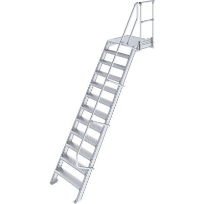 TREPPE MIT PLATTFORM (LEICHTMETALL), 12 STUFEN 0,8 M, 60°