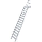 TREPPE MIT PLATTFORM (LEICHTMETALL), 16 STUFEN 0,8 M,...