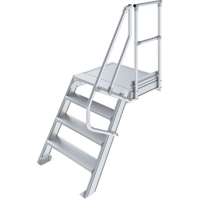 TREPPE MIT PLATTFORM (LEICHTMETALL), 4 STUFEN 1,0 M, 60°