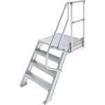 TREPPE MIT PLATTFORM (LEICHTMETALL), 4 STUFEN 1,0 M, 60°