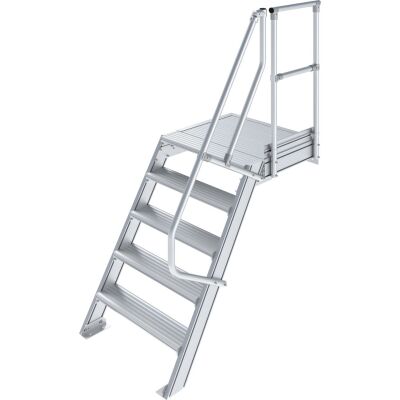 TREPPE MIT PLATTFORM (LEICHTMETALL), 5 STUFEN 1,0 M, 60°