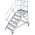 TREPPE MIT PLATTFORM, FAHBAHR (LEICHTMETALL), 6 STUFEN 0,6 M, 45°