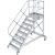 TREPPE MIT PLATTFORM, FAHBAHR (LEICHTMETALL), 8 STUFEN 0,6 M, 45°