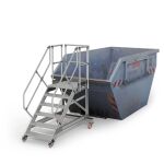 TREPPE MIT PLATTFORM, FAHBAHR (LEICHTMETALL), 6 STUFEN...