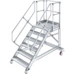 TREPPE MIT PLATTFORM, FAHBAHR (LEICHTMETALL), 6 STUFEN...
