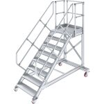 TREPPE MIT PLATTFORM, FAHBAHR (LEICHTMETALL), 8 STUFEN...