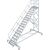TREPPE MIT PLATTFORM, FAHBAHR (LEICHTMETALL), 17 STUFEN 1,0 M, 45°